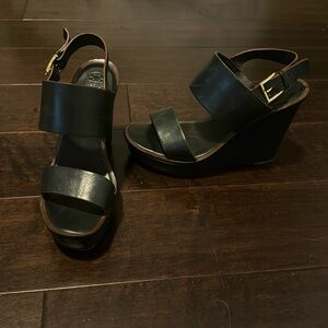 Tory Burch Lexington Wedge - Black - 7.5